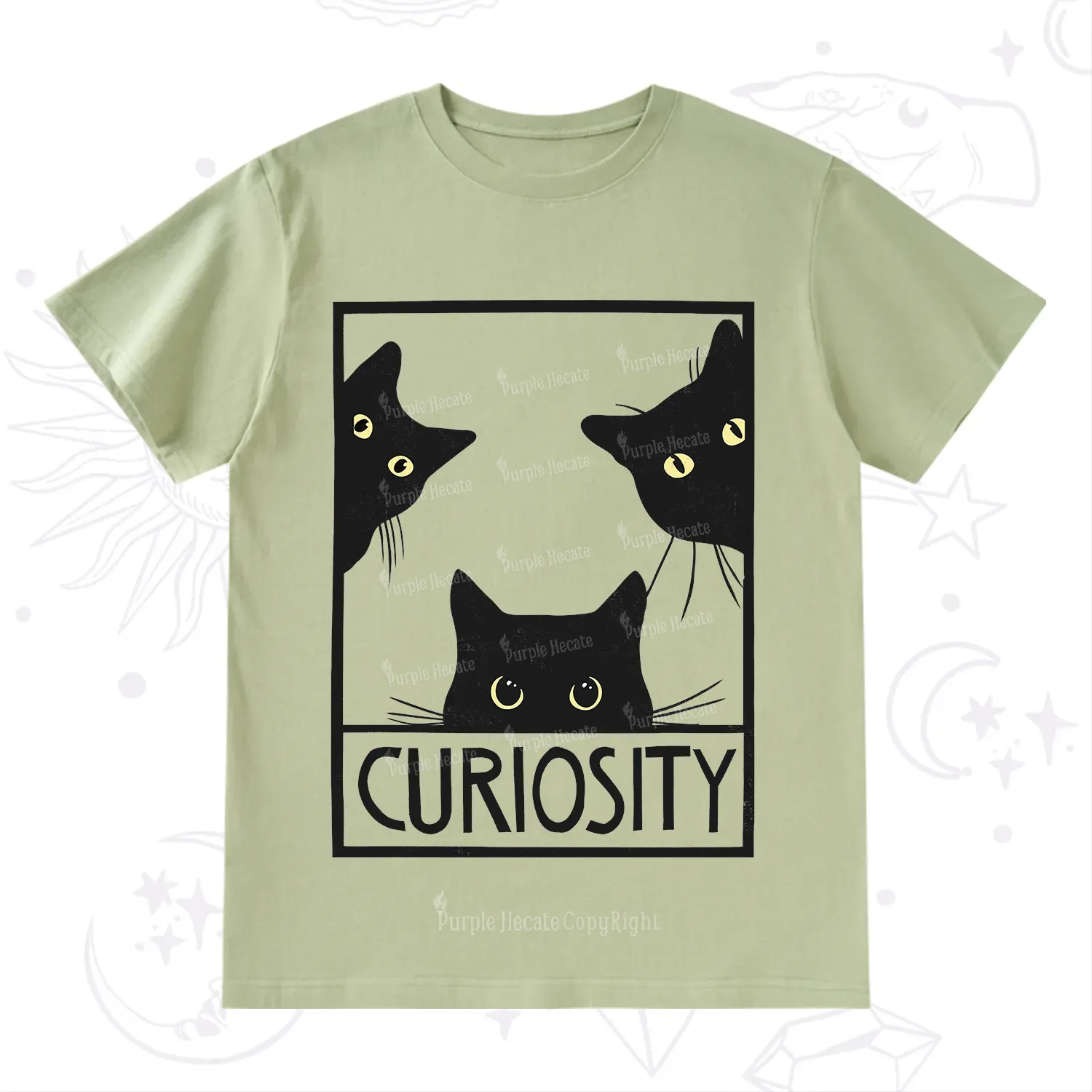 Purplehecate Curiosity Cat T-Shirt