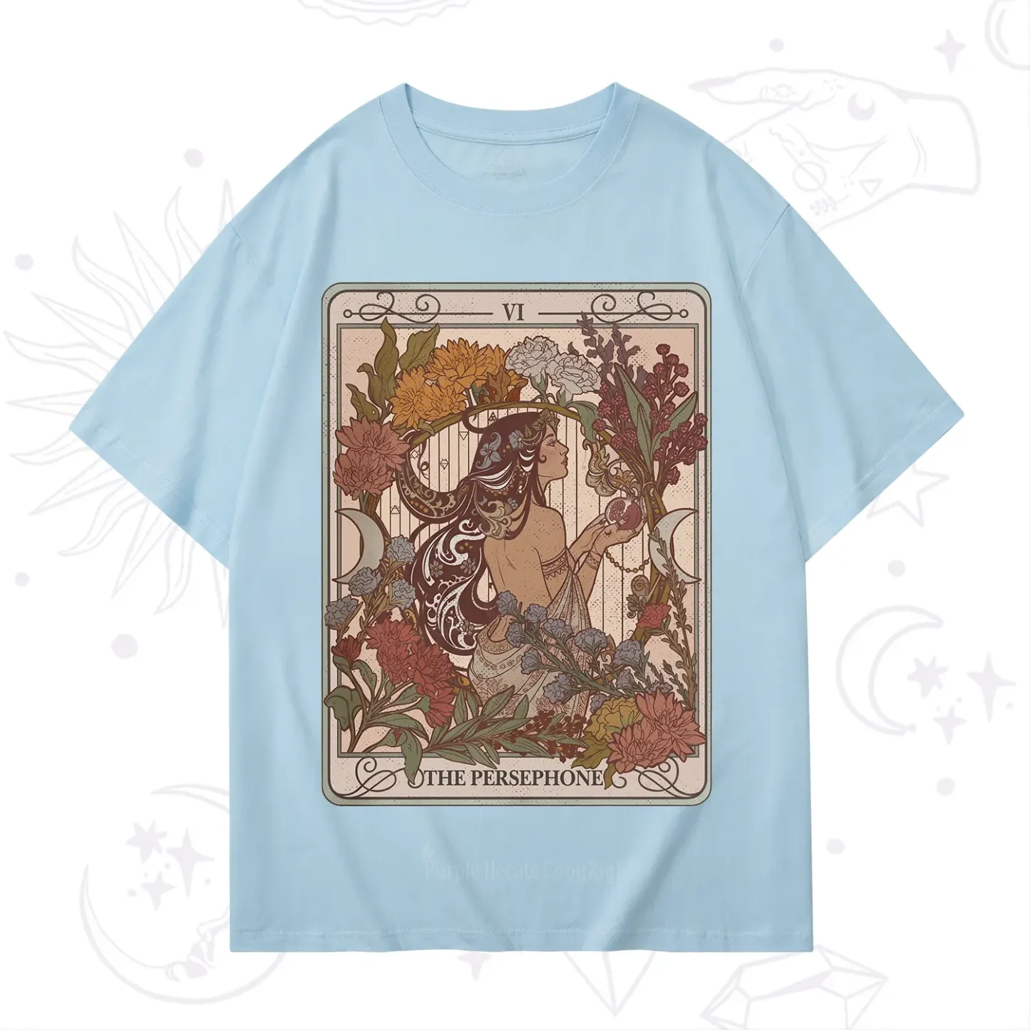 Purplehecate The Persephone Goddess Tarot Card T-Shirt