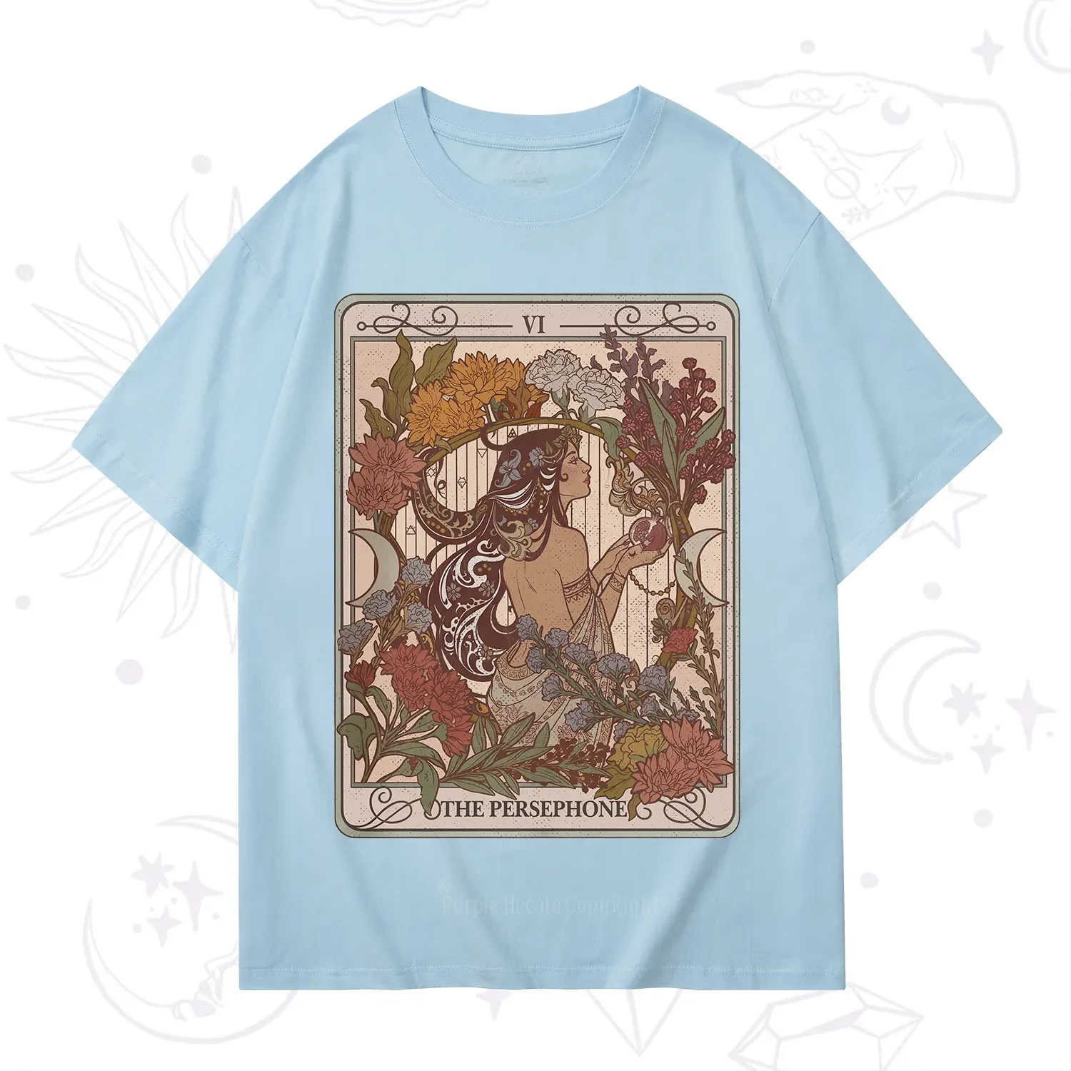 Purplehecate The Persephone Goddess Tarot Card T-Shirt