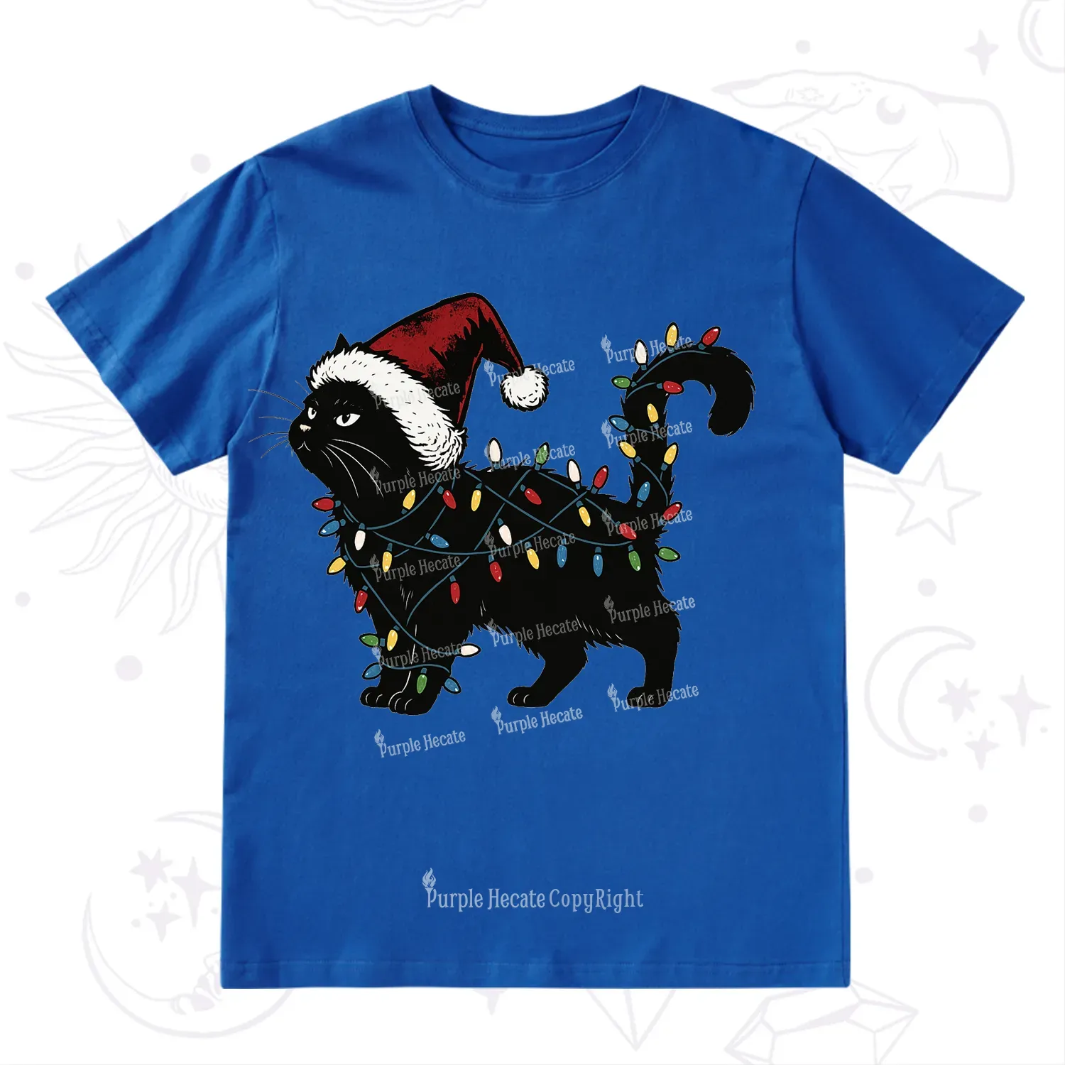Purplehecate Cute Cat Christmas T-Shirt