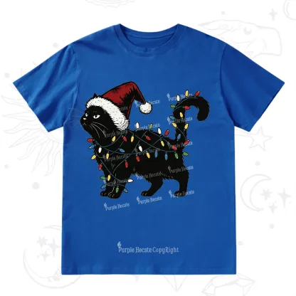 Purplehecate Cute Cat Christmas T-Shirt