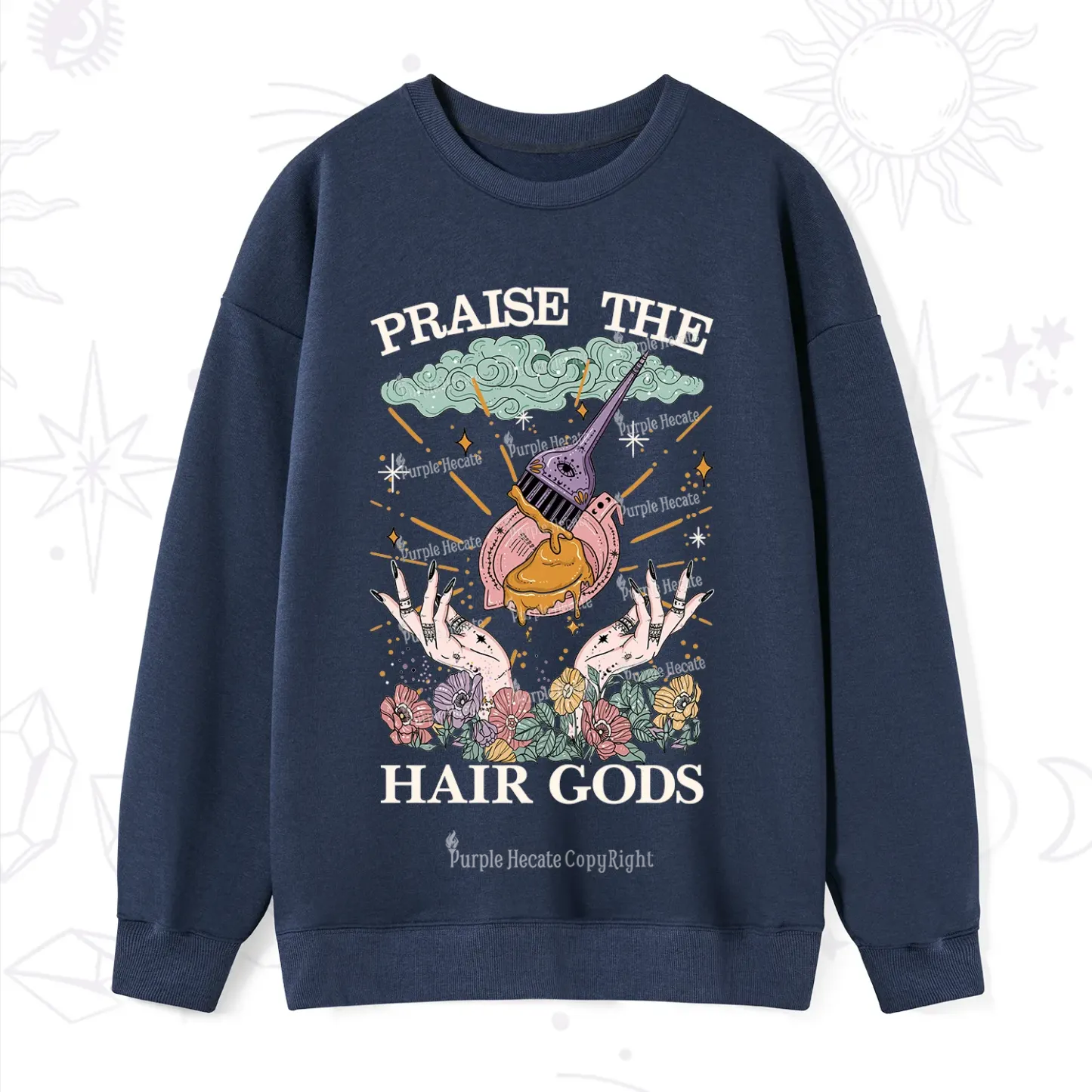 Purplehecate Praise The Hair Gods Sweatshirt