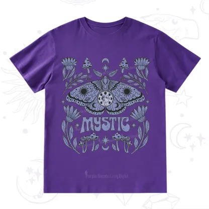 Purplehecate Celestial Moth Mushrooms T-Shirt