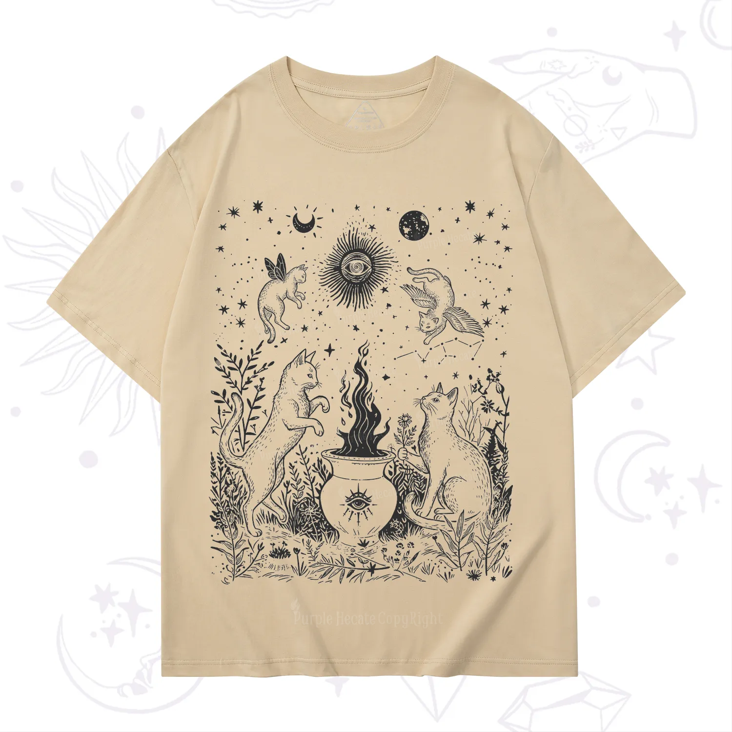 Purplehecate Midnight Meowgic Moon Ritual T-Shirt