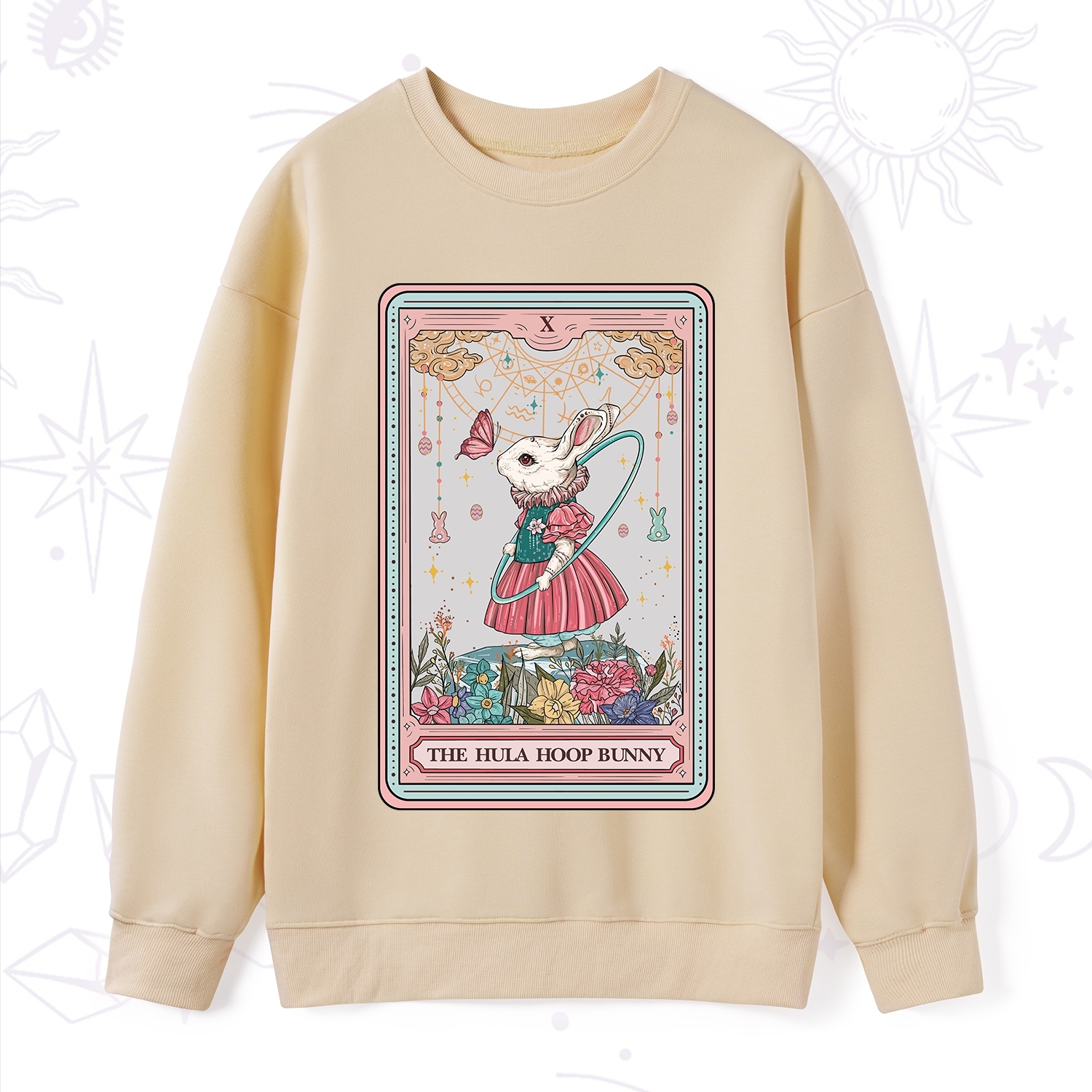Purplehecate The Hula Hoop Bunny Tarot Sweatshirt