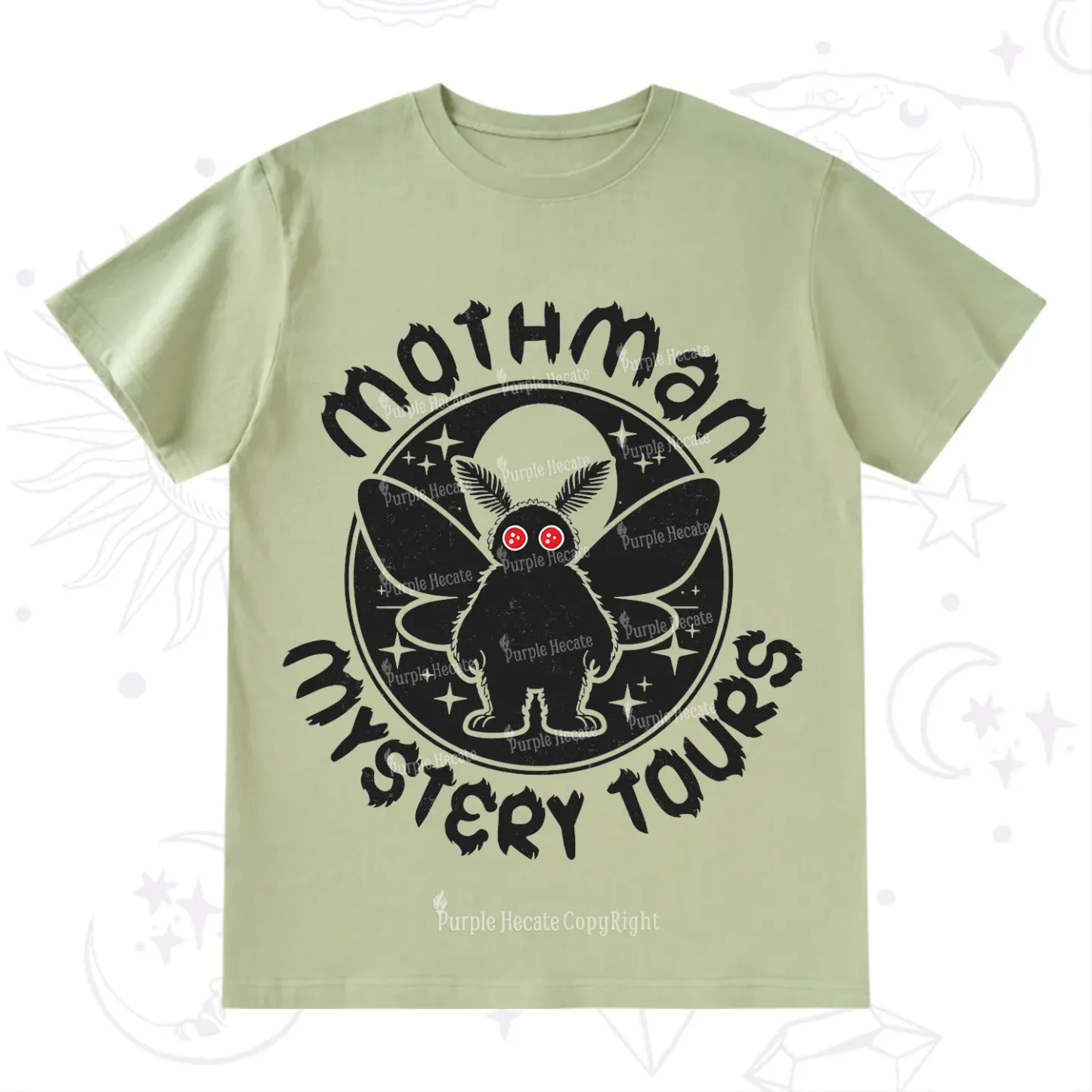 Purplehecate Mothman Mystery Tours T-Shirt
