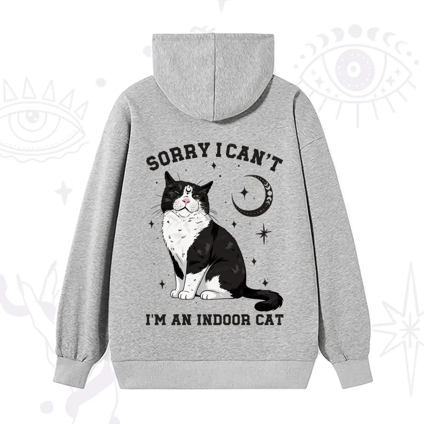 Purplehecate Sorry I Can't Go I'm an Indoor Cat Hoodie