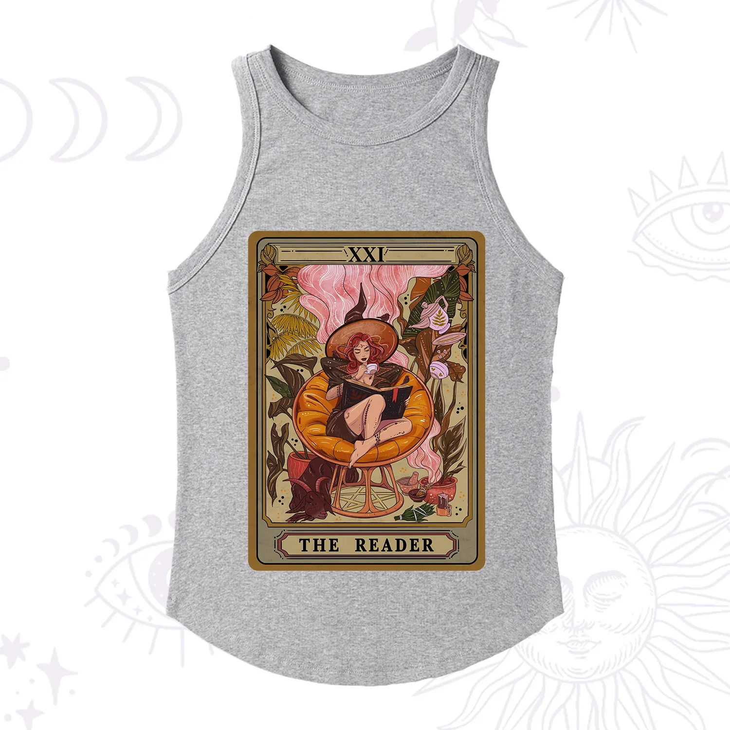 Purplehecate The Reader Tarot Card Racerback Tank Top