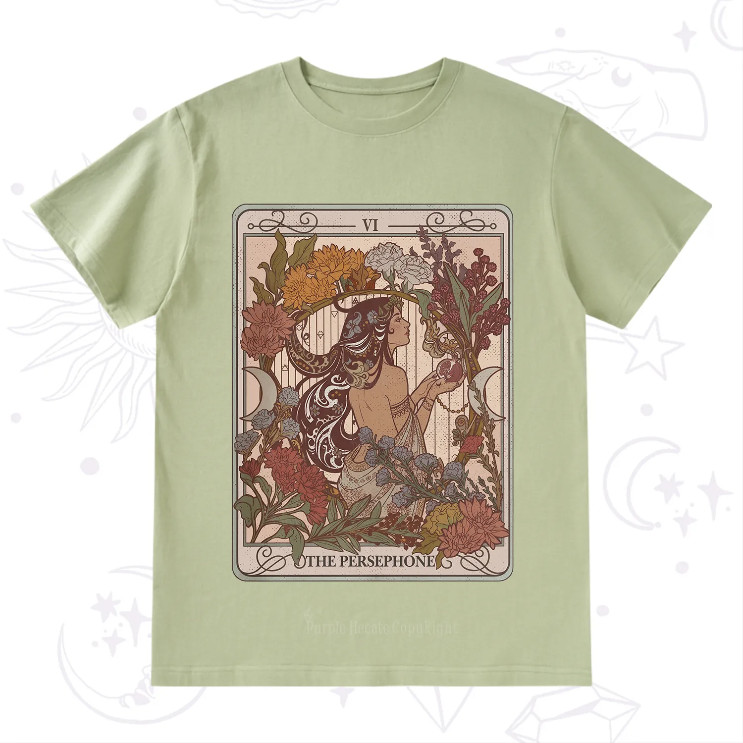 Purplehecate The Persephone Goddess Tarot Card T-Shirt