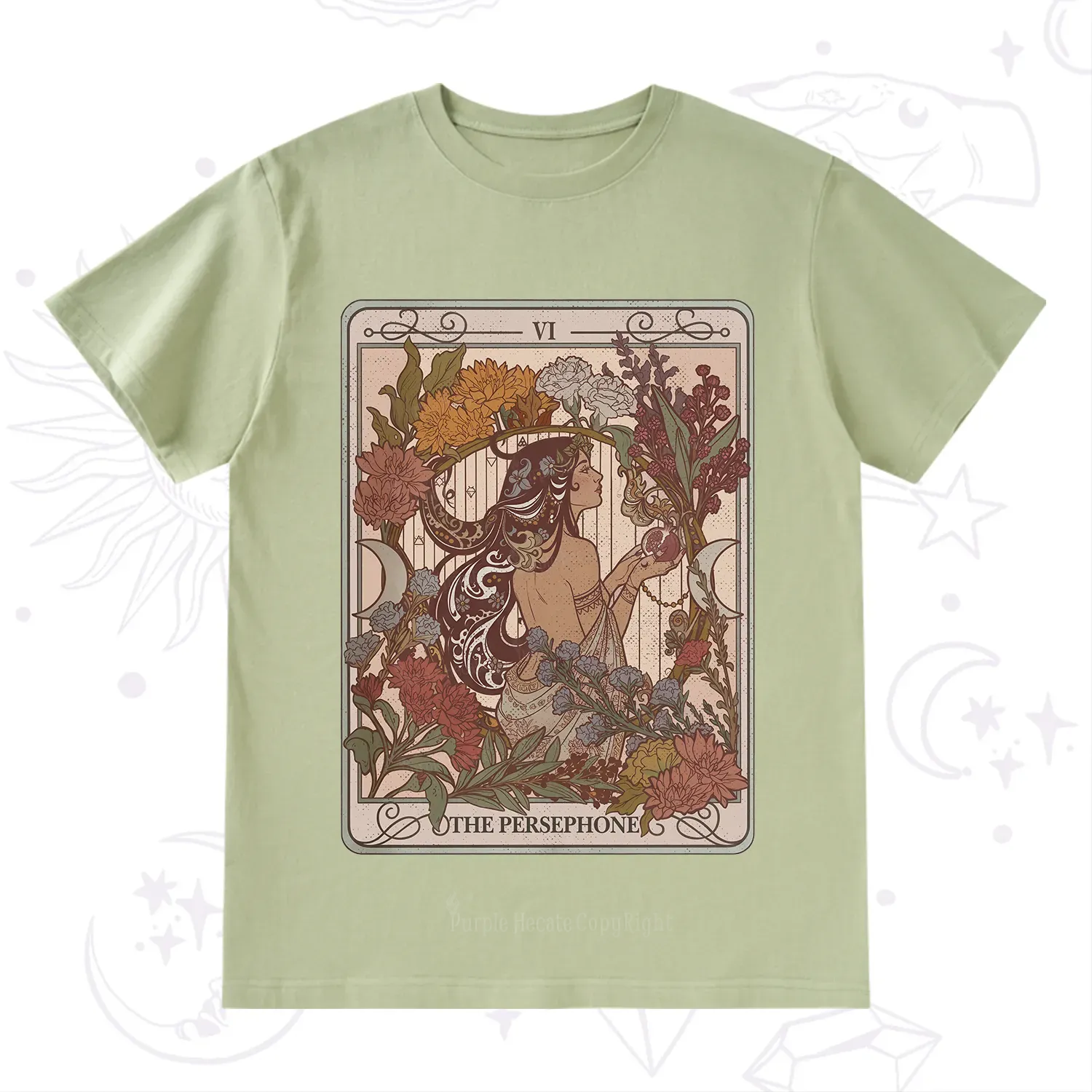Purplehecate The Persephone Goddess Tarot Card T-Shirt