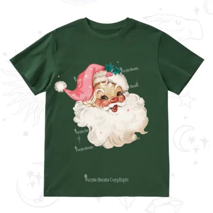 Purplehecate Pink Santa Christmas T-Shirt