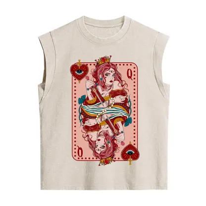 Purplehecate Queen of Hearts Vintage Washed Tank