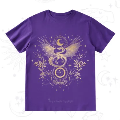 Purplehecate Celestial Dragon Moon Phase T-Shirt