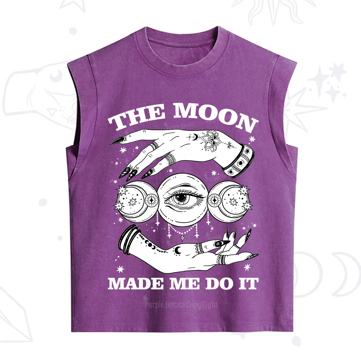 Purplehecate Funny The Moon Made Me Do It Vintage Washed Tank
