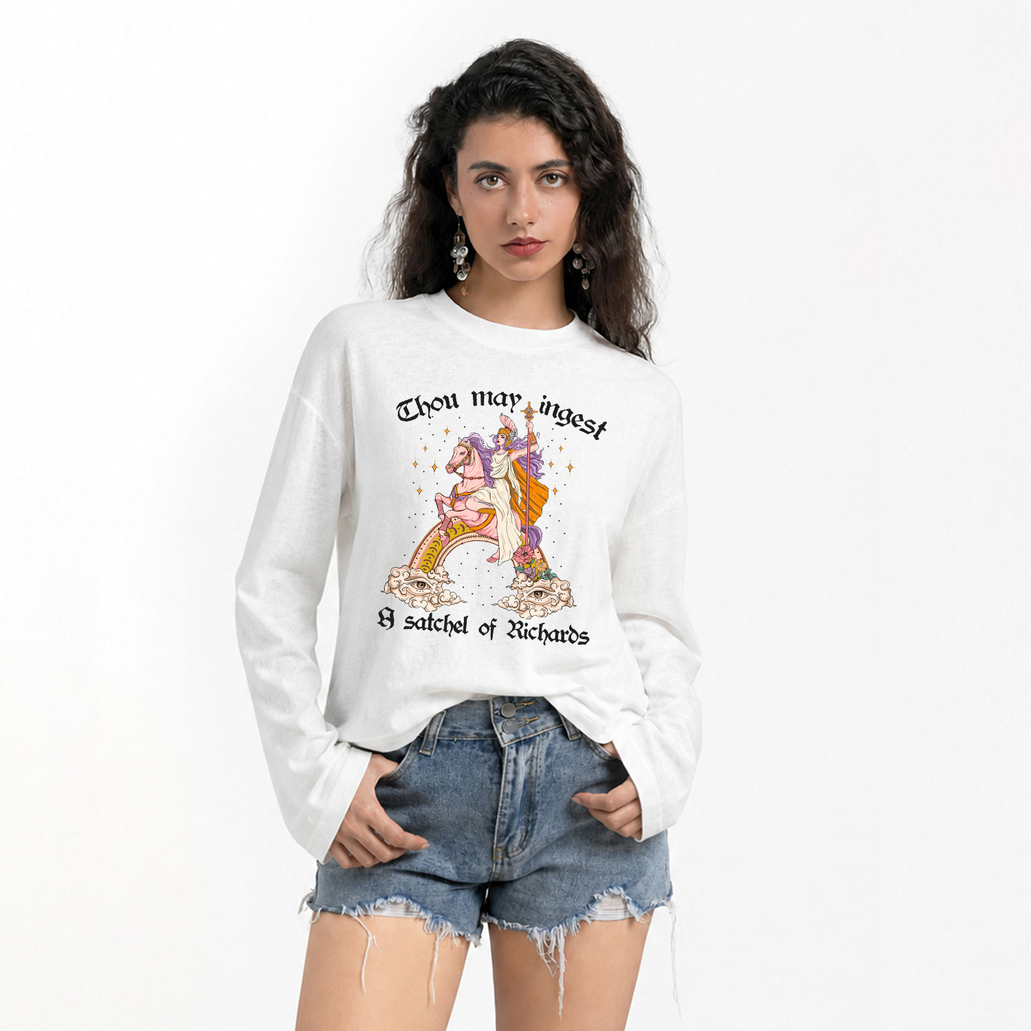 Purplehecate Thou may ingest a satchel of Richards Slub Long Sleeve T-Shirt