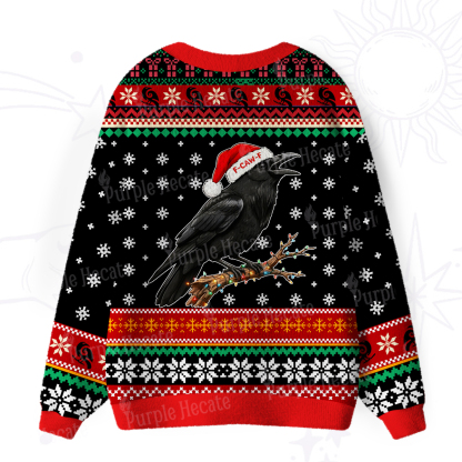 Purplehecate F-Caw-F Funny Crow Ugly Cardigan Sweaters