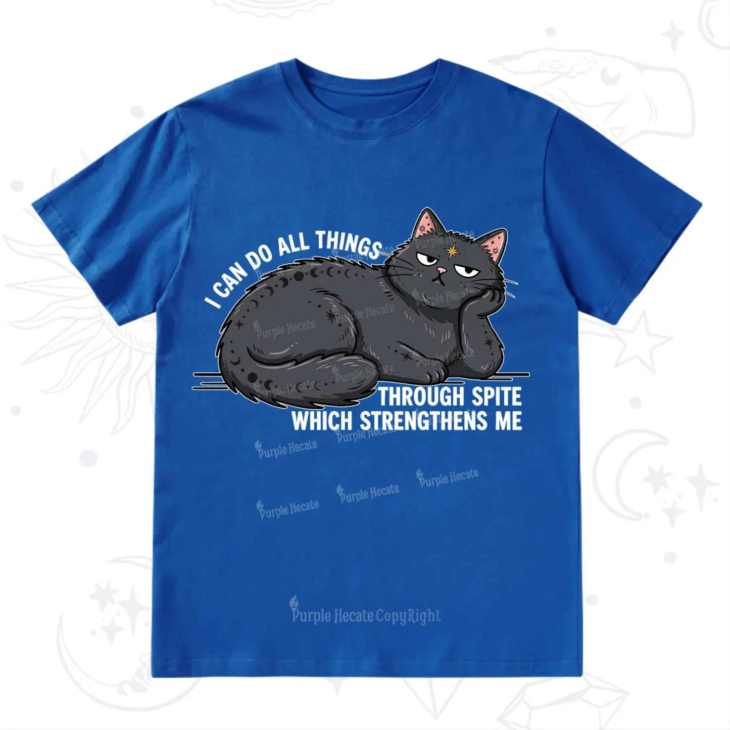 Purplehecate I Can Do All Things Spiteful Cat T-Shirt