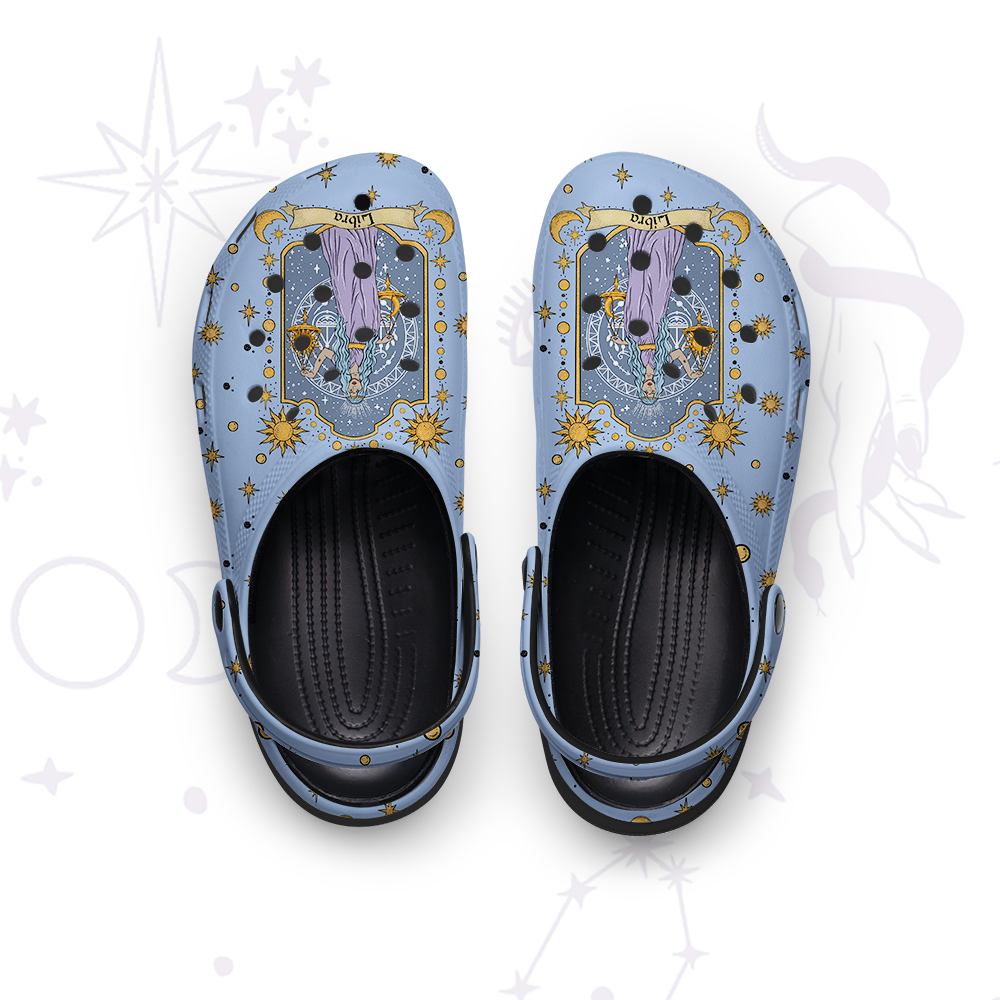 Purplehecate Libra Zodiac Rubber Clogs
