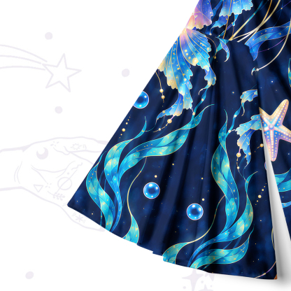 Purplehecate Celestial Jellyfish Bell Sleeve Dress