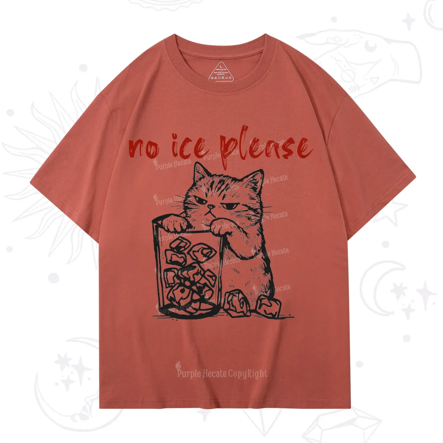 Purplehecate No Ice Please Cat T-Shirt