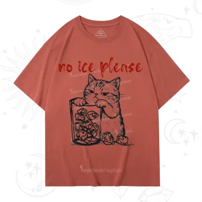Purplehecate No Ice Please Cat T-Shirt