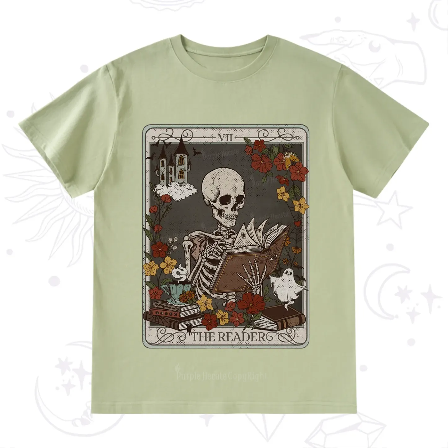 Purplehecate The Reader Tarot Card T-Shirt