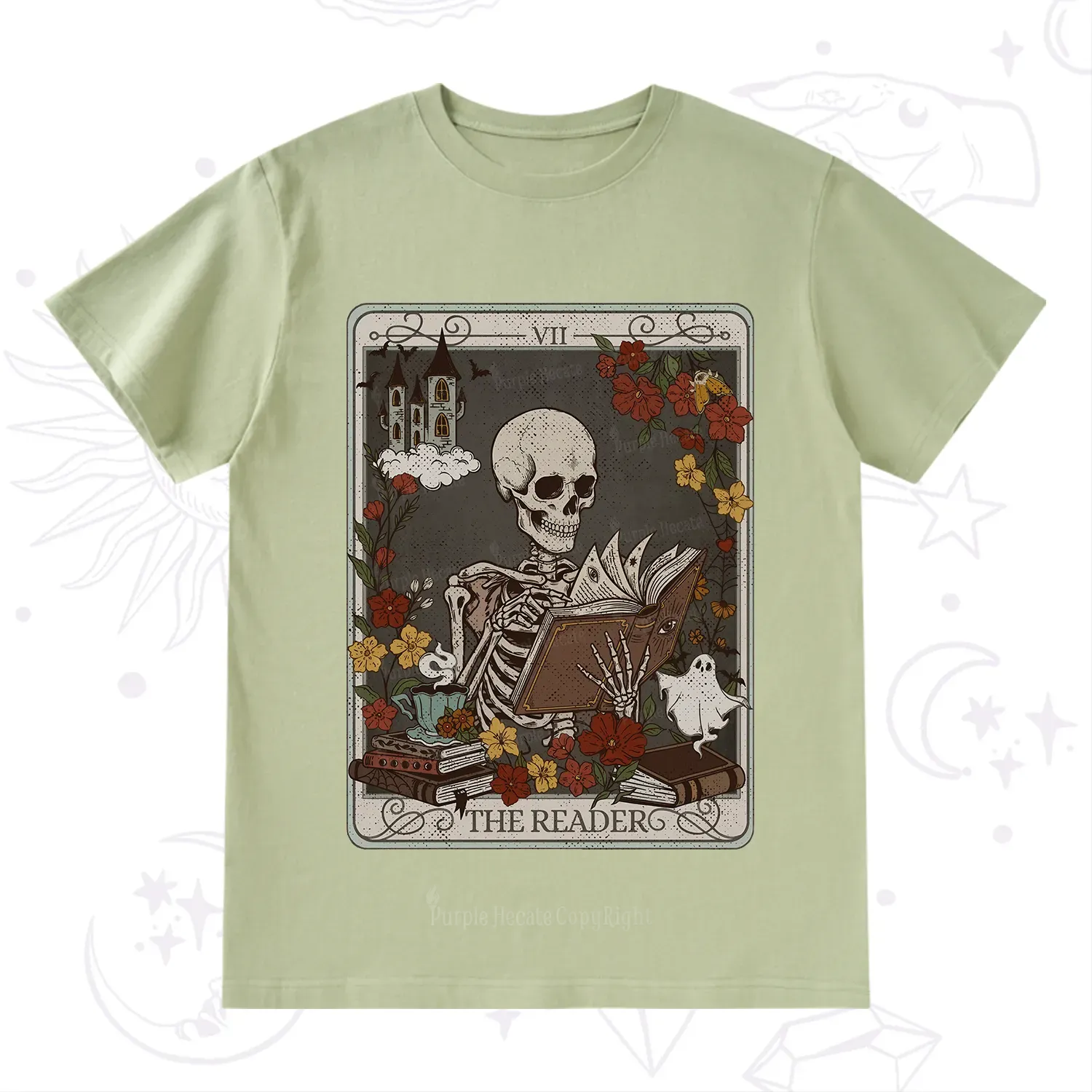 Purplehecate The Reader Tarot Card T-Shirt