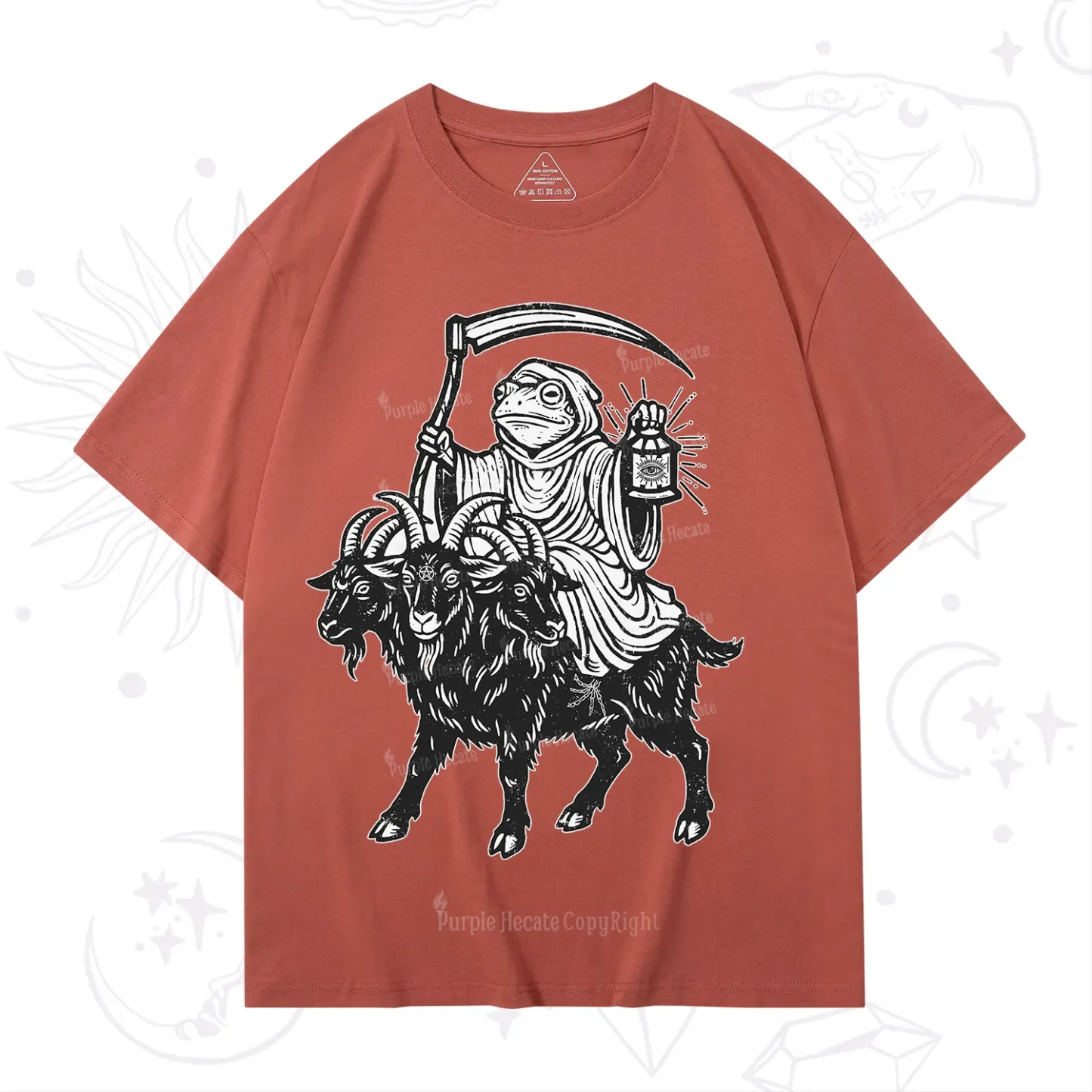 Purplehecate Death Frog Goat Rider T-Shirt