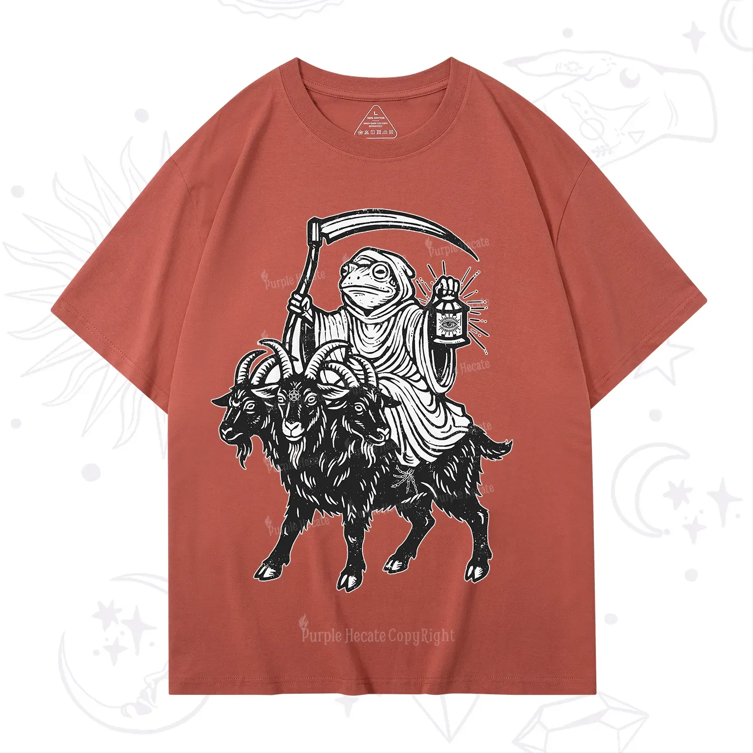 Purplehecate Death Frog Goat Rider T-Shirt