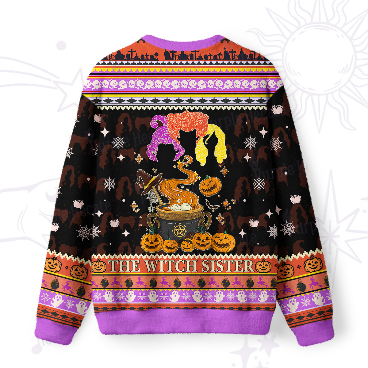 Purplehecate The Witchling Sister Ugly Halloween Sweatshirts