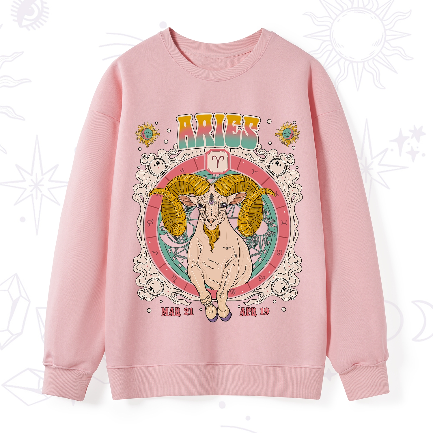 Purplehecate Aries Cosmic Zodiac Sweatshirt