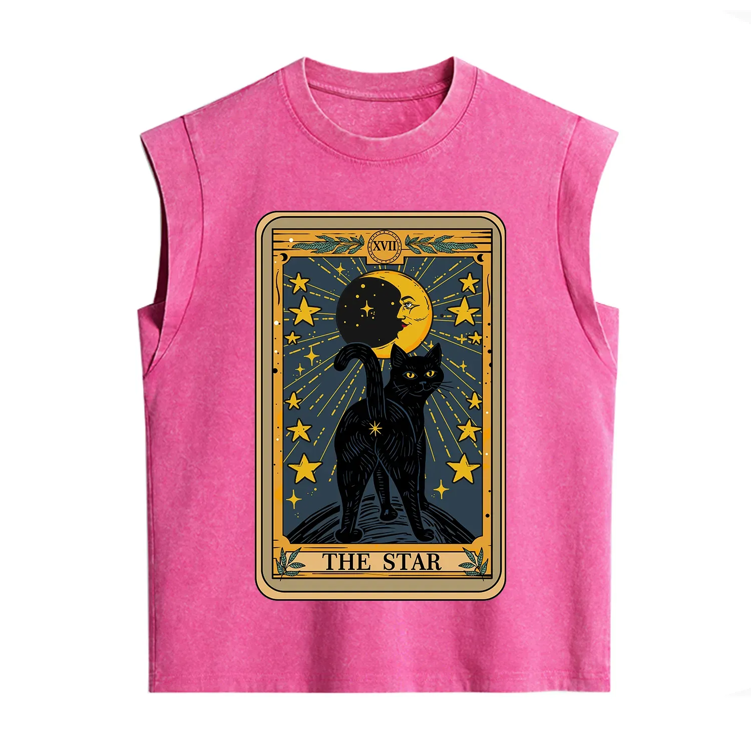 Purplehecate The Star Tarot Cat Vintage Washed Tank