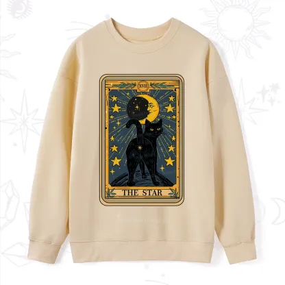 Purplehecate The Star Tarot Cat Sweatshirt