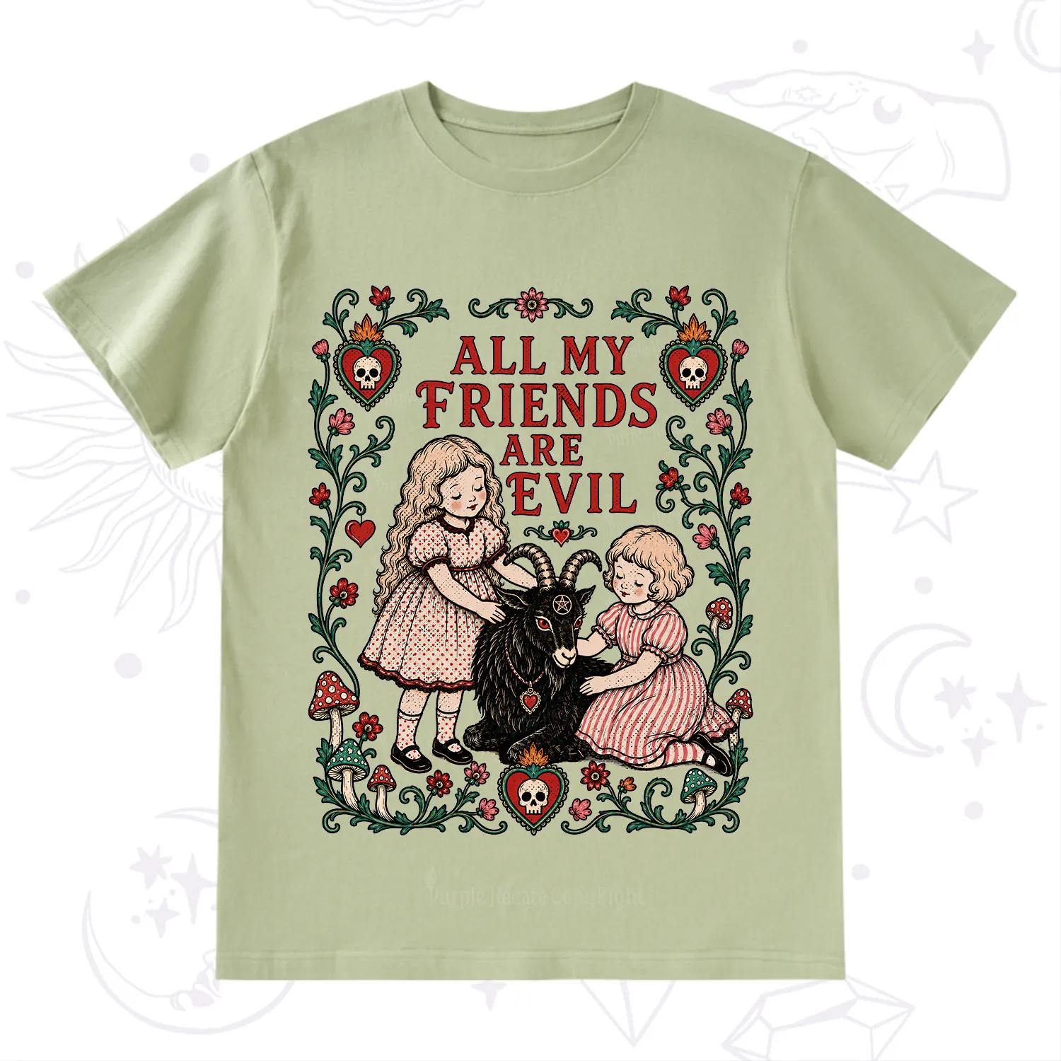 Purplehecate All My Friends Are Evil T-Shirt