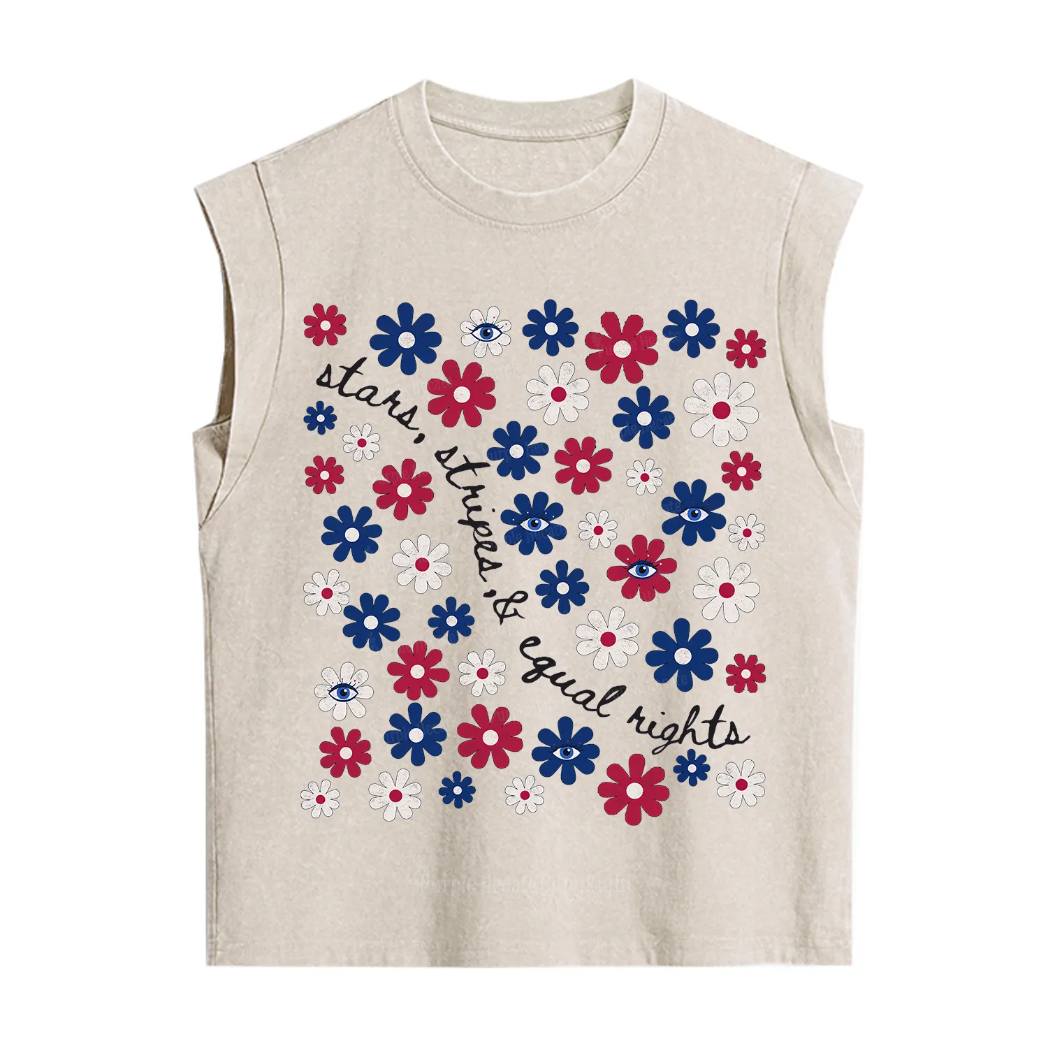 Purplehecate Stars Stripes Equal Rights Vintage Washed Tank