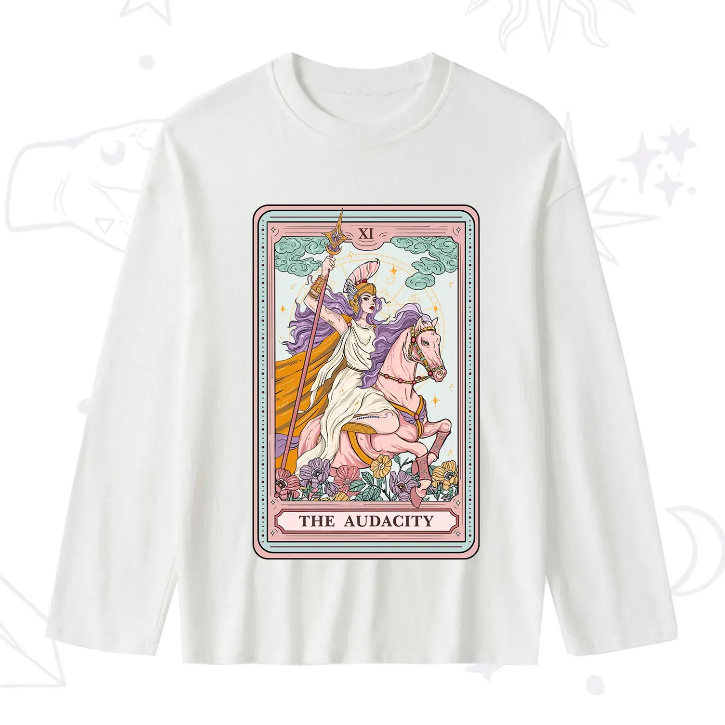 Purplehecate The Audacity Tarot Card Slub Long Sleeve T-Shirt