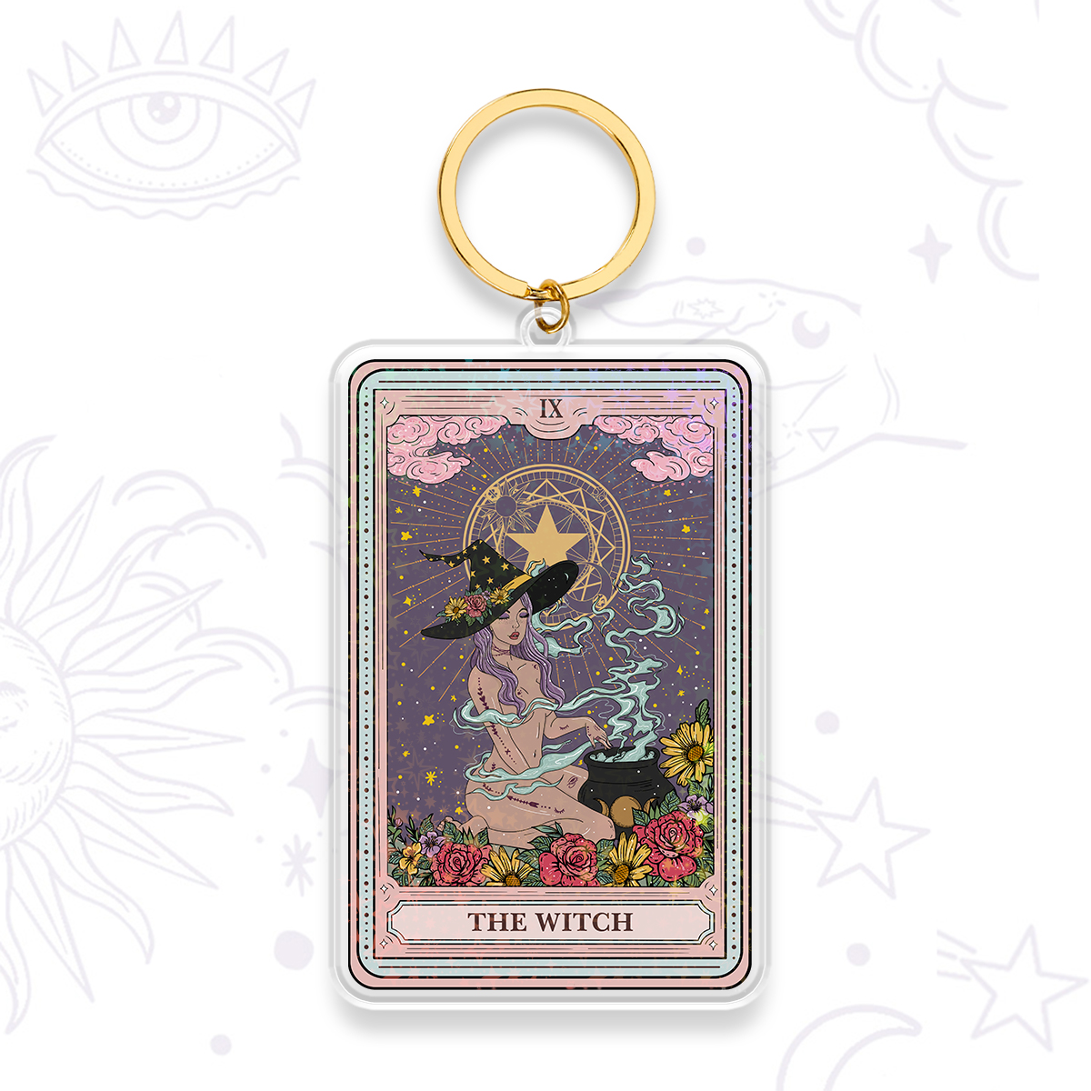 Purplehecate The Witch Tarot Keychain