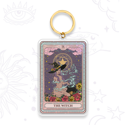 Purplehecate The Witch Tarot Keychain