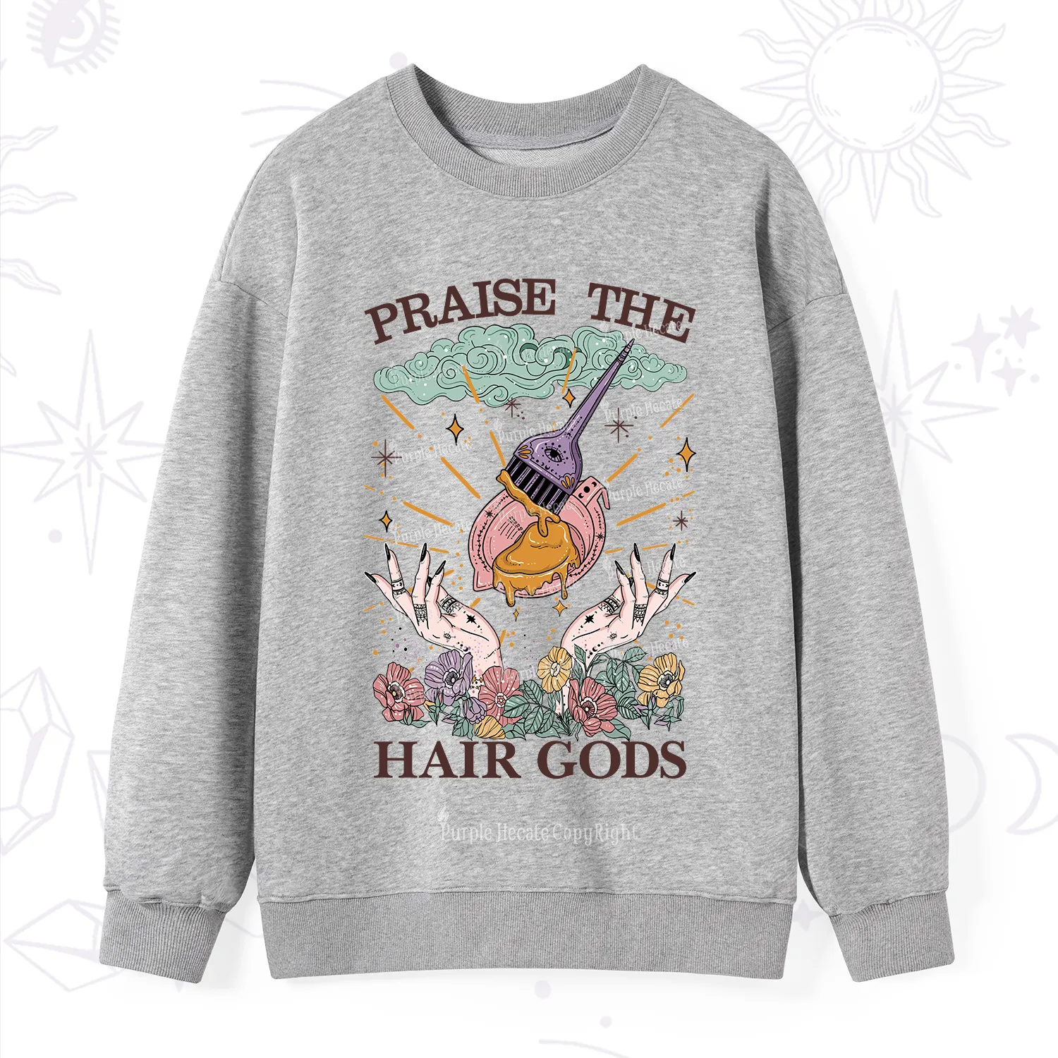Purplehecate Praise The Hair Gods Sweatshirt