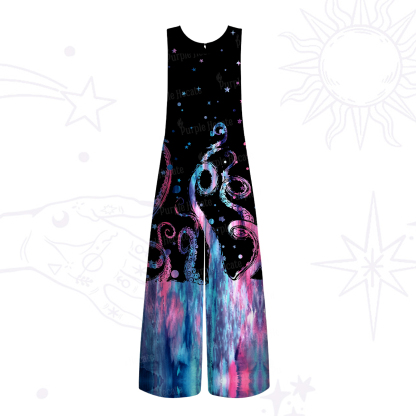 Purplehecate Ombre Octopus Glitter Tentacles Wide Leg Jumpsuit
