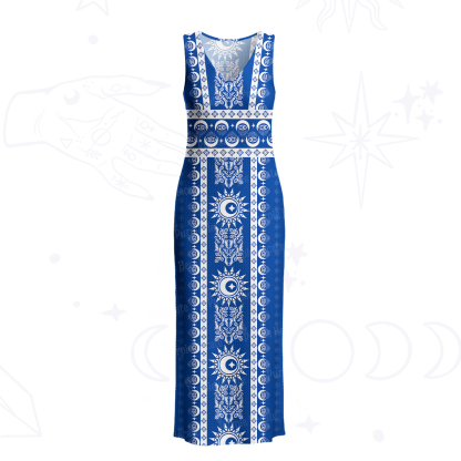 Purplehecate Visionary Sun Crochet Knit Maxi Dress