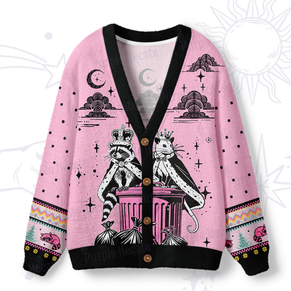 Purplehecate The Team Trash Kingdom Ugly Cardigan Sweaters