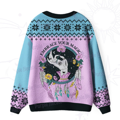 Purplehecate Embrace Your Magic Ugly Cardigan Sweaters