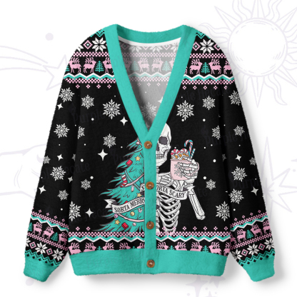 Purplehecate Sorta Merry Sorta Scary Christmas Ugly Cardigan Sweaters
