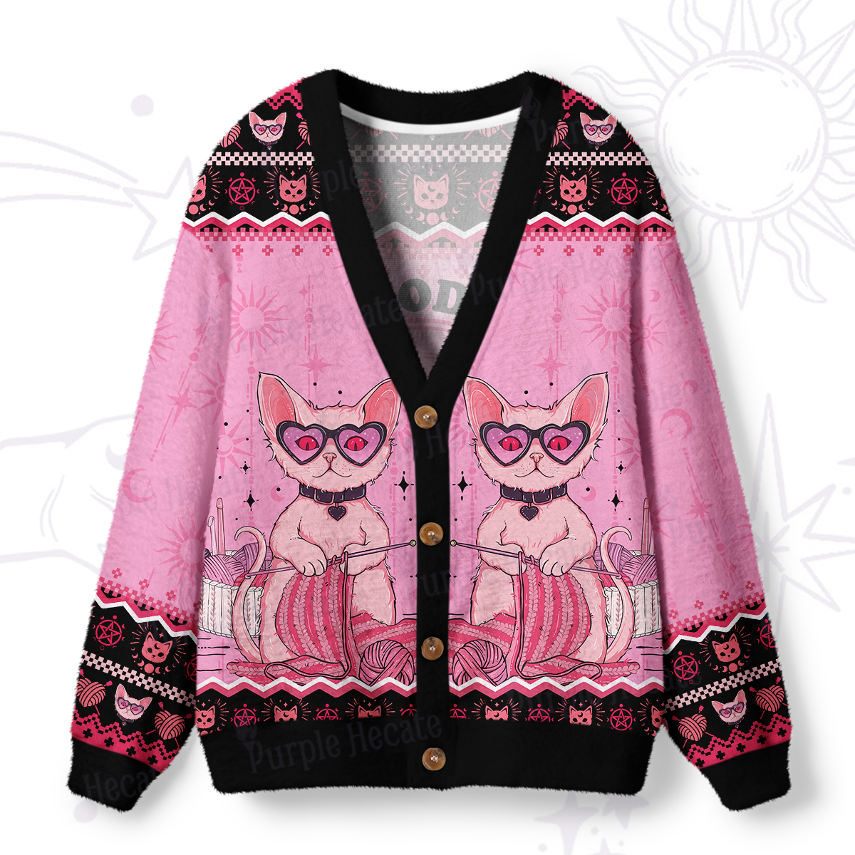 Purplehecate It's A Good Day To Crochet Ugly Cardigan Sweaters