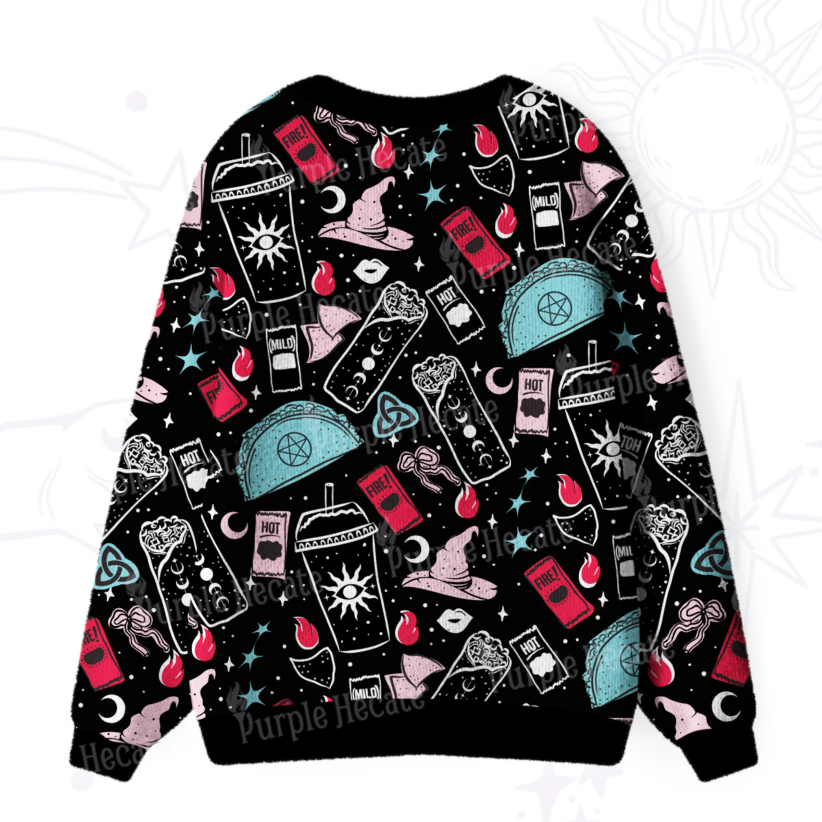 Purplehecate Dark Magic and Mystical Charm Ugly Cardigan Sweaters