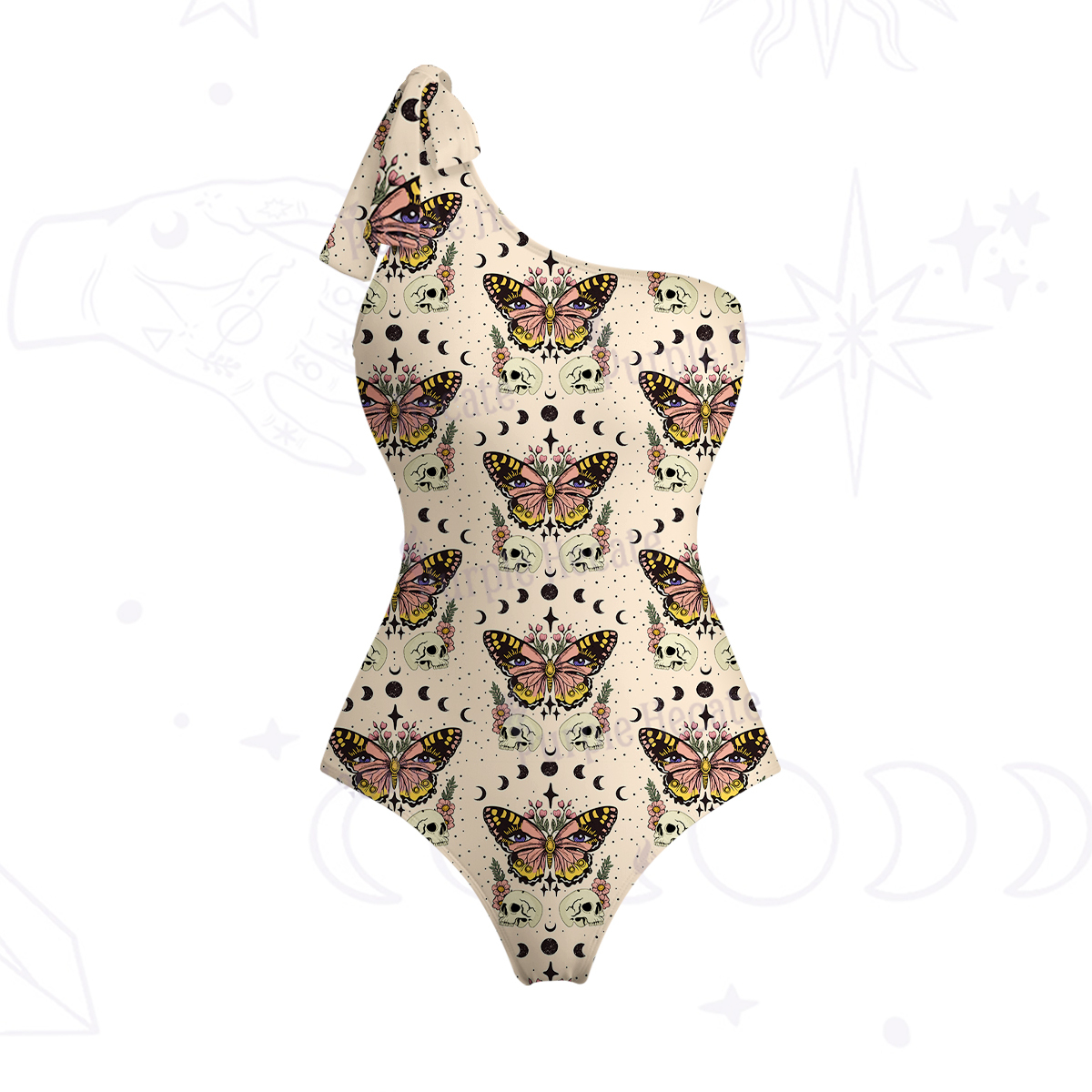 Purplehecate The Endings Won't End You One-Shoulder One-Piece Swimsuit