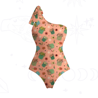 Purplehecate The Pickles One-Shoulder One-Piece Swimsuit