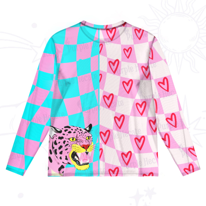 Purplehecate Savage Leopard Evil Eye Mesh Long Sleeve Top