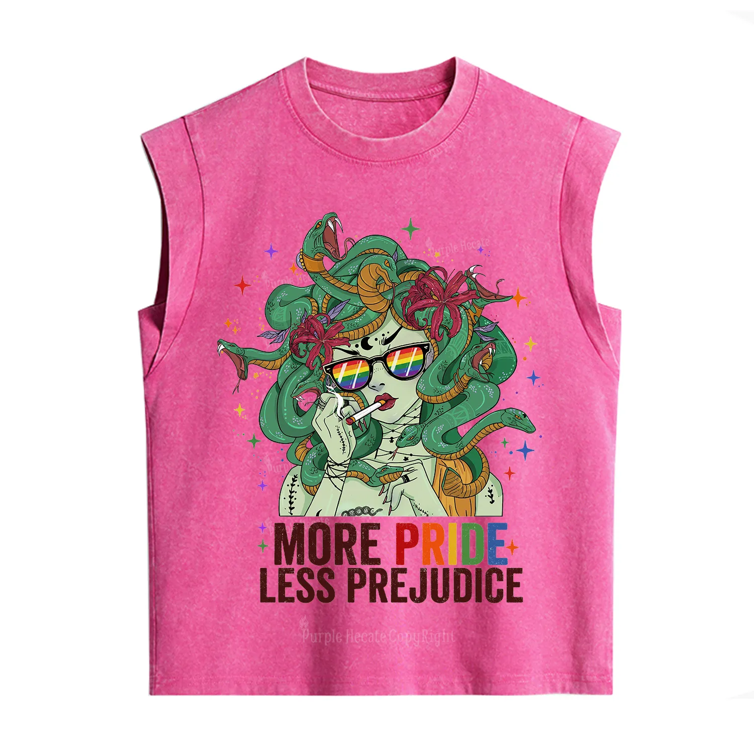 Purplehecate More Pride Less Prejudice Medusa Vintage Washed Tank